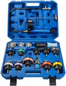 VTG VOGTEN 18PCS Coolant Pressure Tester Kit,Radiator Pump Pressure Tester Kit for Automotive Cooling System Water Tank Leakage Detection