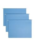 Smead Hanging File Folder, 1/5-Cut Adjustable Tab, Letter Size, Blue, 25 per Box (64060)