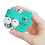 ELFRhino Silicone Earphone Organiser Earphone Wrap Winder Headphone Cord Organiser Wrap Winder Manager/Cable Winder Blue