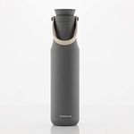 LocknLock Metro Bottle Double-Wall Insulated Stainless Steel with Silicone Handle, 24 oz, Gray