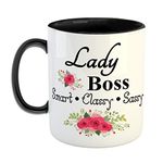 FurnishFantasy - Lady Boss Coffee Mug - Best Gift for Boss - Color - Black