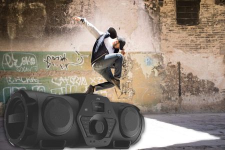 JVC RV-NB300DAB Boombox – Portable Bluetooth Speaker, Black