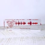 Artblox Soundwave Art Customized Gifts | Any Personal Recording or Song On Acrylic Block | Unique Personalized Gifts for Boyfriend or Girlfriend | Mothers Day or Anniversary