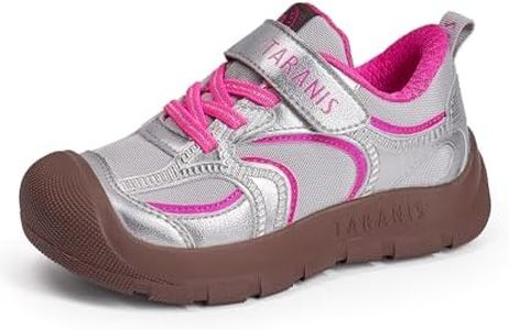TARANIS Unisex-Child Comfortable Sneakers No-Slip Kids Hiking Shoes for Dirt Wide Toe A Pink33