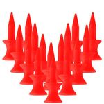 FINGER TEN Golf Tees Step Down Plastic Mixed or Same Height Value 60 100 Count, 2 3/4, 2 1/4, 2, 1 3/4, 1 1/2 Inch Length Long Short Color Tee Pack for Practice Unbreakable (Red)