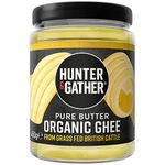 Hunter & Gather Certified Organic Ghee from Grass Fed British Cows 450g | Sugar, Gluten & Seed Oil Free & Low Lactose content | Keto, Low Carb & Paleo