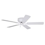 Emerson CF805SWW Snugger Indoor 52-Inch 5-Blade Ceiling Fan with White/Bleached-Oak Blades, White