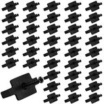 Hidden Fasteners Nylon Clips for Deck Fastening, Composite Decking Fasteners with Metal Deck Screws for Deck Boards, Nylon Plastic T Clips for Decking (500 Packs)