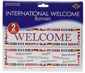 Beistle 57899 International Welcome Banners, Letter Print, Multicolor, 15" x 5'