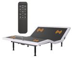 Yireehome Full Adjustable Bed Frame with Massage, Wireless Remote, Head Foot Incline, USB, Underbed Light Easy Assembly, Zero Gravity, Bedframe Basic with Quiet Motor