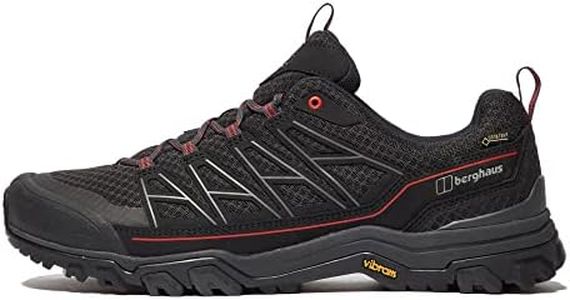 Berghaus Men's Expanse Gore-TEX Walking Shoes with High Traction Vibram Sole & Cushioned Footbed, GTX, Waterproof, Breathable, Lightweight, Durable, Outdoors, Hiking & Trekking Footwear, Black, UK10