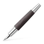 Faber-Castell E-motion Pearwood Black & Chrome Cap Fountain Pen – Fine Nib