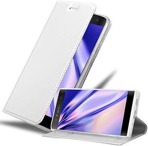 Cadorabo Custodia Libro per Sony Xperia XA2 in CLASSY ARGENTO - con Vani di Carte, Funzione Stand e Chiusura Magnetica - Portafoglio Cover Case Wallet Book Etui Protezione