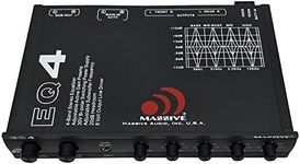 Massive Audio EQ4 Car Equalizer with 4 Band Graphic Equalizer - AUX inputs - 8V Line Driver - 12dB Crossover