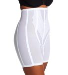 Rago Women's Plus-Size Extra Firm Zippered High Waist Long Leg Shaper (XX), White, 12X-Large (50)