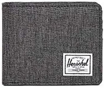 Herschel Supply Roy Coin RFID, Men's Wallet, Black Crosshatch, Taglia Unica, Casual, One Size