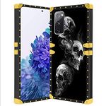 MINGSHUOSY Samsung Galaxy S20 FE Square Case with Skulls Pattern Slim Shockproof Protective Mobile Phone Case