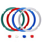 4 Pack Silicone Sealing Ring for InstaPot 3QT - Replacement Silicone Gasket Seal Rings with 4 Colors(Red, Clear, Green, Blue) - Replacement Silicone Gasket Seal for 3