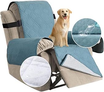 H.VERSAILTEX 100% Waterproof Recliner Covers for Living Room Double Protection Recliner Chair Cover Washable Furniture Protector Recliner Slipcover for Dogs (Oversized Recliner, Smoke Blue)