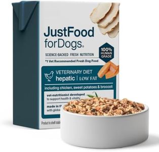 JustFoodForDogs Vet RX Pantry Fresh Prescription Dog Food, Human Grade, Vet Recommended Fresh Pet Meal, Limited Ingredient, Prescription Diet, Hepatic Support Low Protein, 12.5oz- 12 Pack