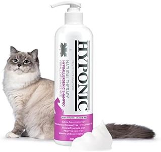 HYPONIC Hypoallergenic Premium Shampoo for All Cats (Unscented, 10.14 oz) - Fragrance Free Cat Shampoo for Dry Skin, Dandruff, Allergy