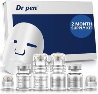 Dr pen MIS20 Micro Infusion System Microneedling Stamp for Face, Serum Applicator 0.25mm Peptide Hydrating Serum for All Skin Types Home Use, 2 Month Supply