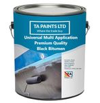 T A Paints Ltd Bitumen Bitumastic Paint Coating 5L Black Multi Application for Marine Hull Barges Tanks Concrete Felt Wood and Timber Roofing