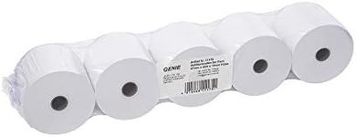 Genie Replacement Till Rolls for Printing Calculators and Check-Out Machines 57 x 12 mm / 40 Linear Feet per Minute / 100% Wood-Free/White