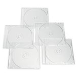 VERBATIM CD/DVD Clear Slim Jewel Cases, 5.2 mm – 25pk (71107)