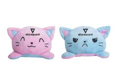 Storescent Reversible Soft Toys for Kids, Cat Stuffed Animal Plush Soft Toys for Boys and Girls | Plushie Toy (Pink CAT)