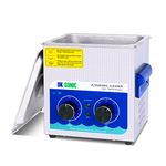 DK SONIC Ultrasonic Cleaner with Timer,Heater and Basket for Coins,Record,Small Metal Parts,Record,Circuit Board,Daily Necessaries,Lab Tools,Auto Parts, Engine Partsetc(2L, 110V)