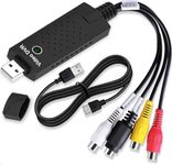 atdaraz VHS to Digital Converter, RCA to USB Capture Card, USB 2.0 Video Converter Grabber, Convert VHS to Digital from VHS VCR Hi8 DVD Mini DV for PC TV Tape Player Camcorder, MAC Windows Vista