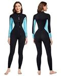 Lemorecn Wetsuits Womens Front Zip Neoprene 3mm Full Suit(CA3044-L)