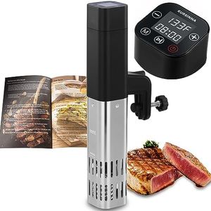 KURSINNA Sous Vide Machine, 1000W Sous Vide Cooker, 15dB Ultra-Quiet Immersion Circulator With Accurate Temperature Digital Timer, IPX7 Waterproof Precision Cooker