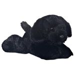 Aurora Black Lab Dog Mini Flopsie Plush Stuffed Animal 8"