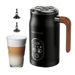 Caramelly FoamLatte Pro 6-in-1 Electric Milk Frother (Hot & Cold) with Digital Display, Touch Panel, Temperature Control & Hot Chocolate Attachment, New - 2026 Model