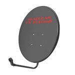 Maclean Satellite dish Maclean TV System, Phosphated Steel, Graphite (65cm, Satellite dish)