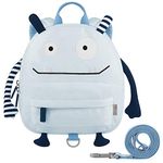 GAGAKU Mini Backpack for Baby Boys 3D Cute Cartoon Preschool Backpack with Anti-Lost Harness Leash - Blue