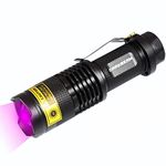 DARKBEAM UV 395nm Flashlight Ultraviolet led Light Blacklight Wood's lamp Portable 400nm Mini Detector for Dog/Cat Urine Pet Stains, Anti-counterfeiting Identification, Resin Curing, AA