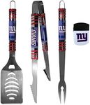 Siskiyou Sports NFL New York Giants Unisex 3 pc BBQ Set and Chip Clip, Team Colors, One Size