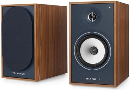 Triangle - Enceintes Actives BOREA BR03 Connect - Enceintes Bibliothèque Bluetooth avec Amplificateur 2X 60W - Audio HD - Entrées Phono/Platine TV Arc & USB - 206 x 360 x 314 mm - Bleu (Paire)