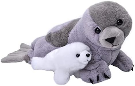 Wild Republic Mom and Baby Phoque du Groenland, Animal en Peluche, 38 cm, Idée Cadeau pour Enfants, Animal en Peluche, Jouet Écologique, Rembourré de Bouteilles d’Eau Recyclées
