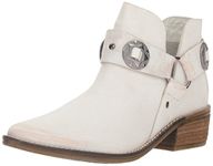 Chinese Laundry Women's Austin Ankle Boot, White Leather, 7 UK