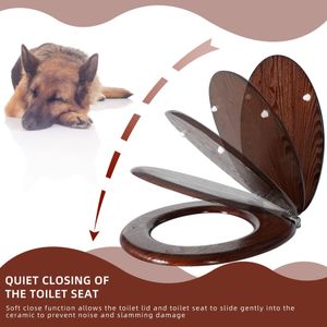 Angel Shield Wooden Toilet Seat – Dark Walnut Finish