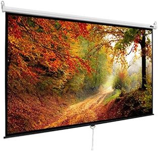 MPLUS Projection Screen 100 "16:9 4K HD Manual Pull-Down, Wall-Mounted Projection Screen Home Theater Office Entertainment