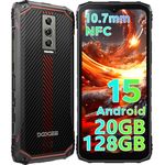 DOOGEE 2025 Blade10 Rugged Smartphone Android 15, 10.7mm Ultra-thin Rugged Phone, 20GB RAM 128GB ROM/2TB TF, 90Hz 6.56’’ HD+, 3 Card Slots, 4G Dual SIM IP68 Waterproof Phone, 16MP, Face Unlock/OTG/NFC