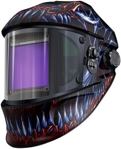 ARCCAPTAIN Auto Darkening Welding Helmet with Side View, 180° Panoramic View, 1/1/1/1 True Color Large Viewing Welding Hood with 4 Arc Sensor Solar Powered, Wide Shade 4/5-9/9-13 for TIG MIG ARC CUT