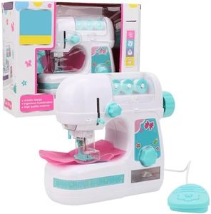 Sewing Machine for Kids, Portable Electric Medium Size Exercise Brain Skills Battery Powered Crafting Mending durable and interesting Children Beginners DIY Interesting Boys and Girls