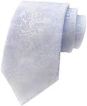 Men's Pure White Silk Cravat Woven Ties Textile Business Neckties for Wedding