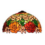 Tiffany Style Lampshade Replacement 16-Inch Rose Stained Glass Lamp Shade Only for Floor Lamps Table Lamps Pendant Lamps